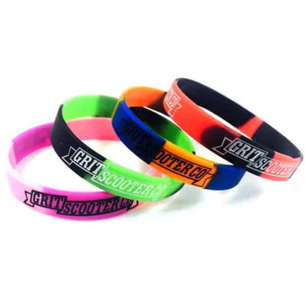 Buy Custom Segmented Colors Silicone Wristband | Custom Lanyards Supplier Singapore