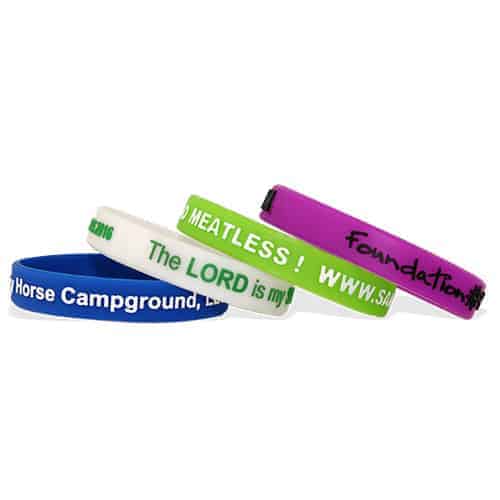Buy Custom Embossed Color Filled Silicone Wristband | Custom Lanyards Supplier Singapore