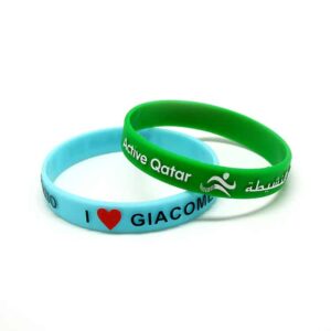 Buy Custom Embossed Color Filled Silicone Wristband | Custom Lanyards Supplier Singapore