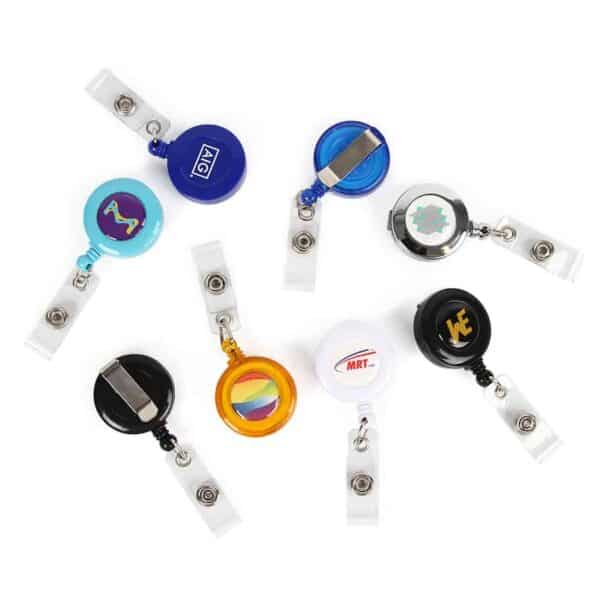 Buy Custom Round Retractable Badge Reel/ Yoyo Pulley | Custom Lanyards Supplier Singapore