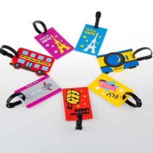 Buy Custom Rubberised Soft PVC Luggage Tag | Custom Lanyards Supplier Singapore
