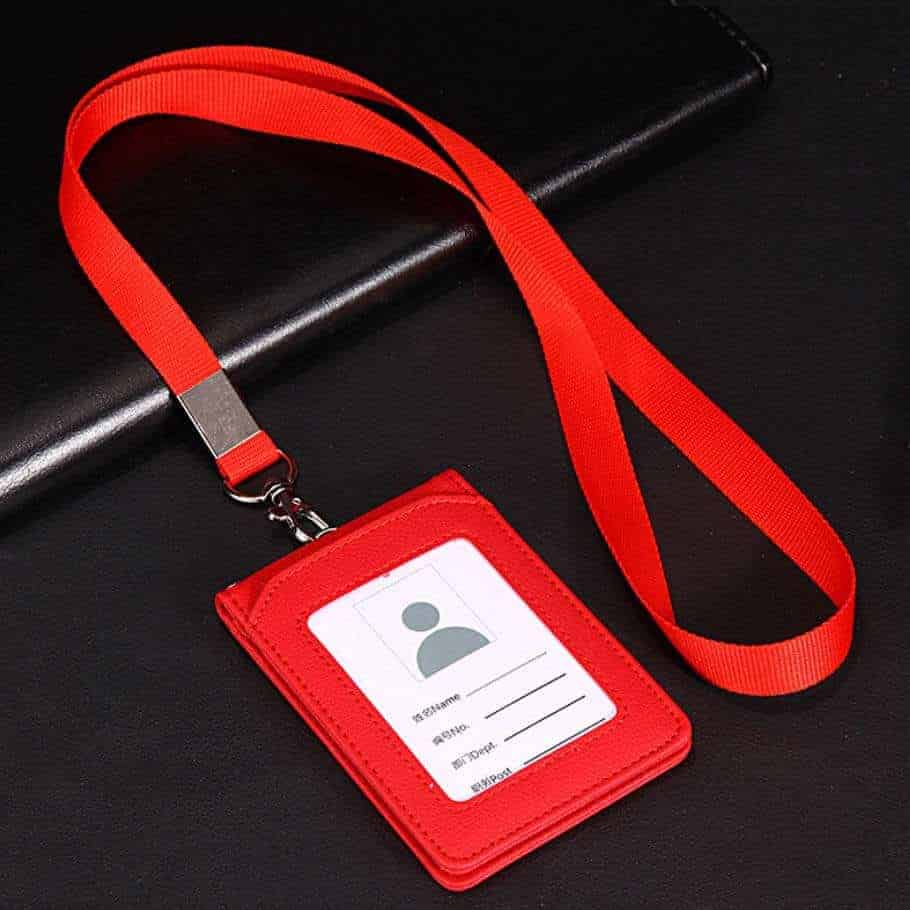 Buy Custom Premium Double Layer PU ID Card Holder (DPY-005) | Custom Lanyards Supplier Singapore